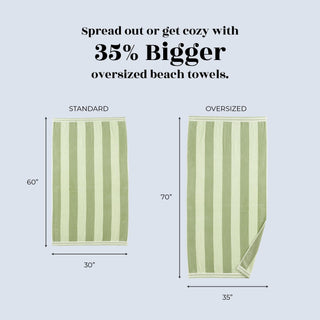 Oversized Striped Cabana Beach Towel - Edgartown Collection Great Bay Home