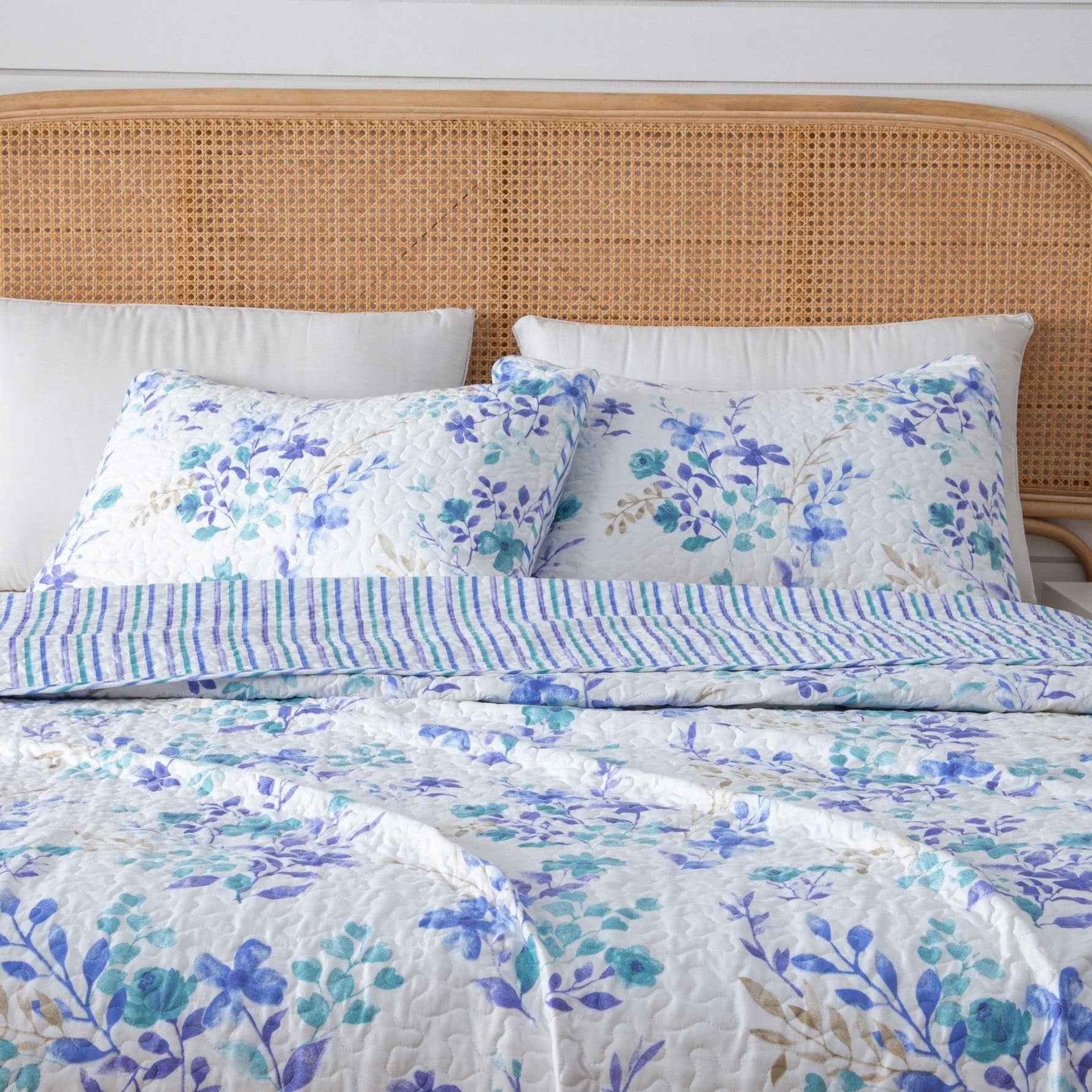 3-Piece Floral Quilt Set - April Morning - By Baano