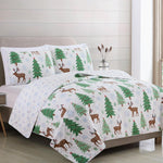 3-Piece Holiday Quilt - Holly Collection Great Bay Home