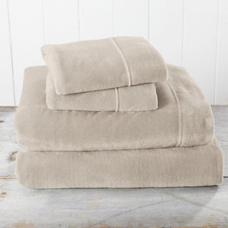 4-Piece Solid Plush Sheet - Velvet Luxe Collection