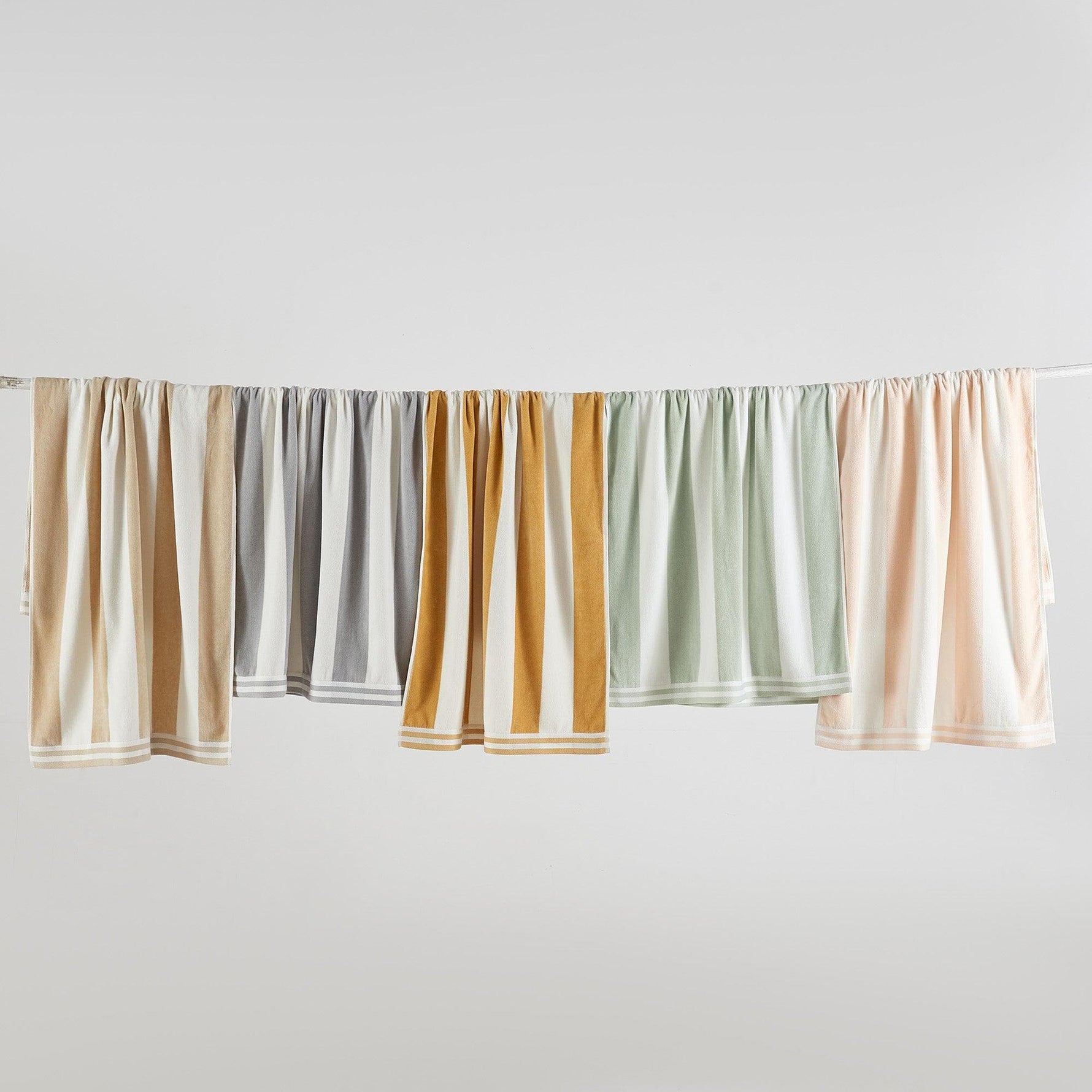 4 Pack Striped Cabana Oversized Beach Towel - Edgartown Great Bay Home