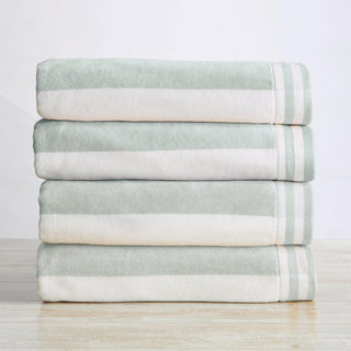 4 Pack Striped Cabana Oversized Beach Towel - Edgartown Great Bay Home