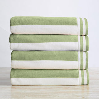 4 Pack Striped Cabana Oversized Beach Towel - Edgartown Great Bay Home