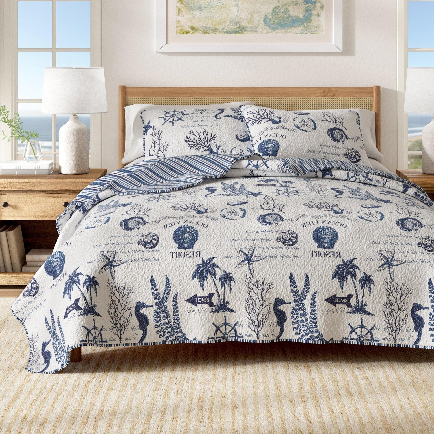 3-Piece Coastal Quilt - Catalina Collection Great Bay Home