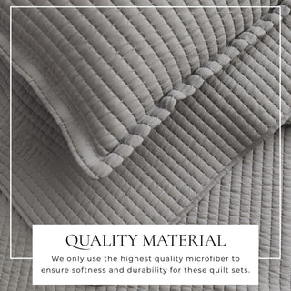 3-Piece Solid Quilt - Alicia Collection