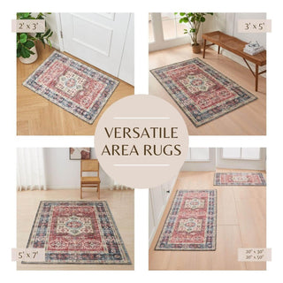 Medallion Machine Washable Accent Area Rug 3' x 5' - Nava Collection