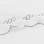 600 Thread Count Scallop Rope Embroidered Cotton Sheet Set