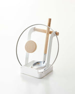 Lid & Ladle Stand - Steel + Wood Yamazaki Home