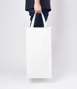 Laundry Hamper with Cotton Liner - Two Sizes - Steel + Cotton - By Baano