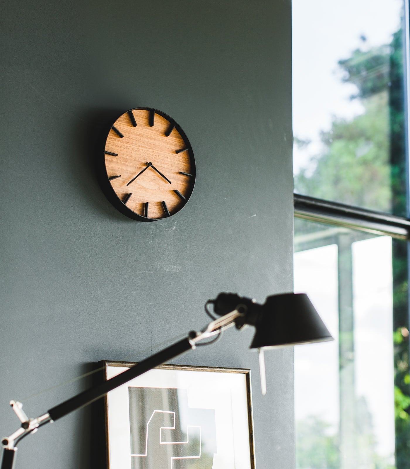 Wall Clock - Steel + Wood - By Baano