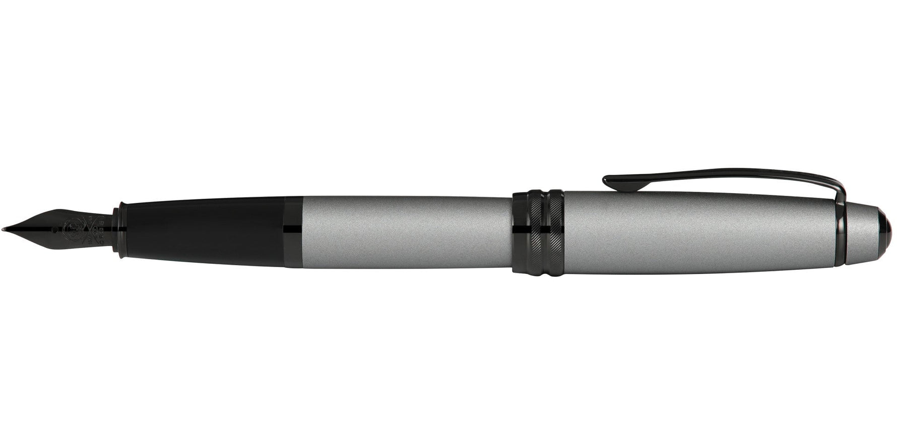 Bailey™ Matte Gray Lacquer Stainless Steel Extra-Fine Nib Fountain Pen - By Baano