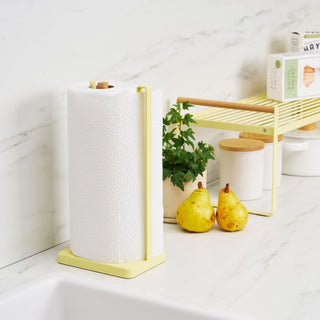 Paper Towel Holder - Steel + Wood - By Baano