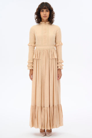 Long Sleeve Maxi Dress With Ruffles