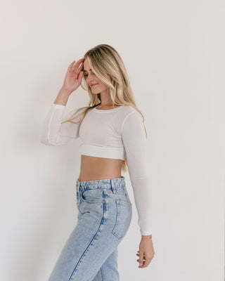 Crew Neck Long Sleeve Halftee - By Baano