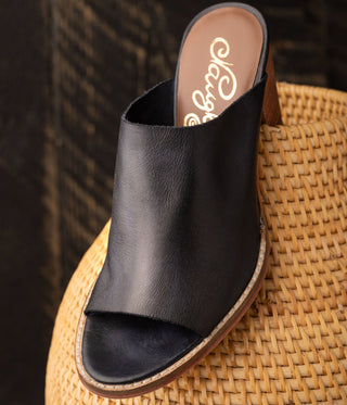 Hallie Heeled Sandal in Black Naughty Monkey