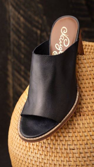 Hallie Heeled Sandal in Black Naughty Monkey