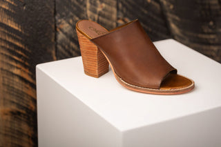Hallie Heeled Sandal in Tan Naughty Monkey