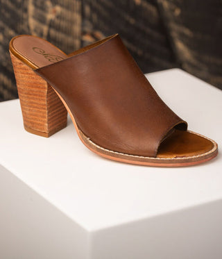 Hallie Heeled Sandal in Tan Naughty Monkey