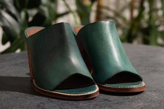 Hallie Heeled Sandal in Teal Naughty Monkey