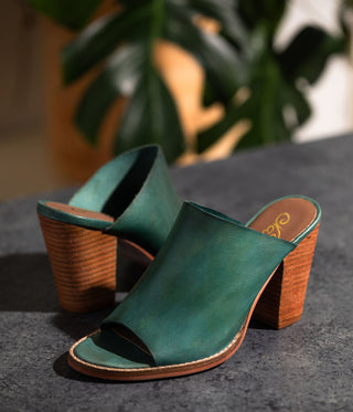 Hallie Heeled Sandal in Teal Naughty Monkey