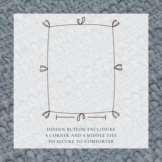 100% Cotton Honeycomb Waffle Duvet Set - Mattea Collection