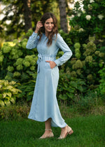 Hazel Chambray Long Sleeve Dress