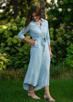 Hazel Chambray Long Sleeve Dress