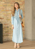 Hazel Chambray Long Sleeve Dress