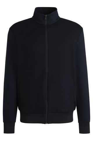 Boss Regular-Fit Zip-Up Sweater in Stretch Cotton - By Baano