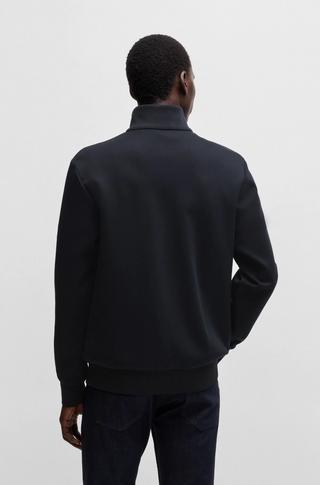 Boss Regular-Fit Zip-Up Sweater in Stretch Cotton - By Baano