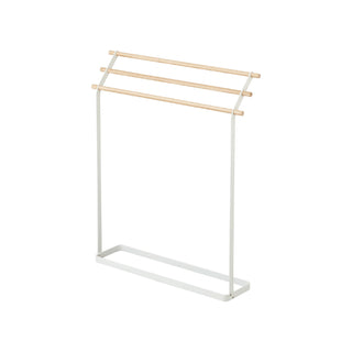 Bath Towel Rack (32" H)  - Steel + Wood - By Baano
