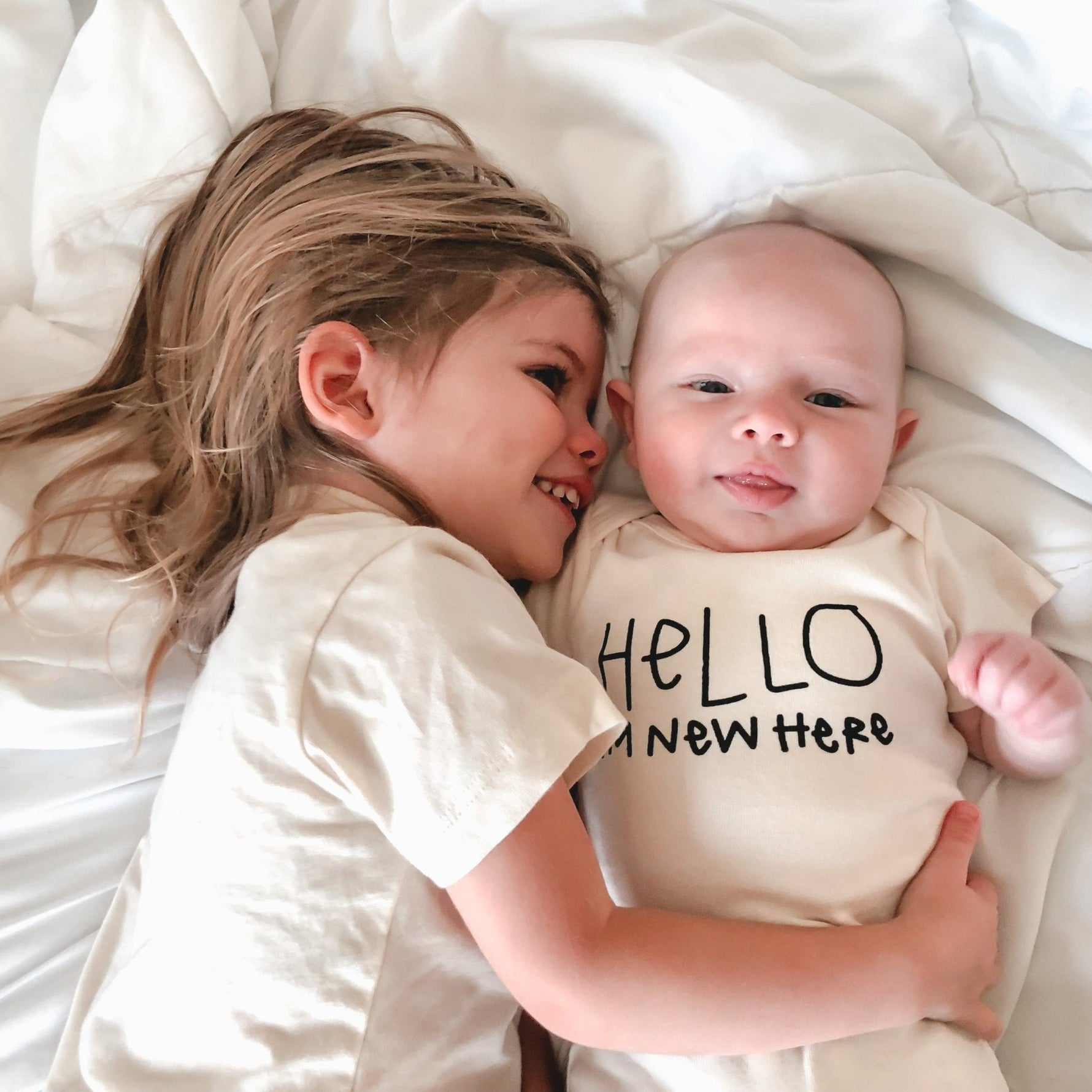 Hello I'm New Here Organic Baby Bodysuit - By Baano