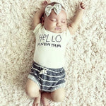 Hello I'm New Here Organic Baby Bodysuit - By Baano