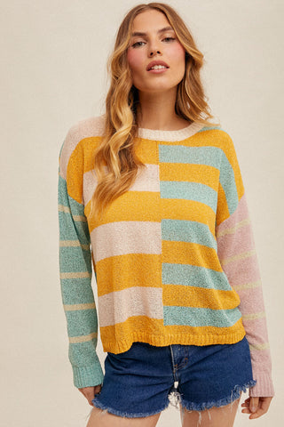 Pastel Stripe Sweater - By Baano