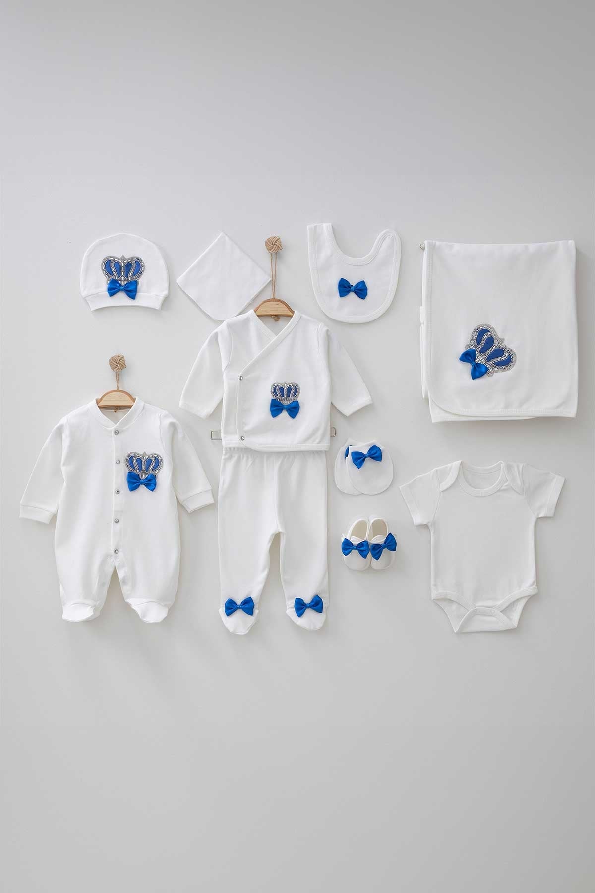Henry Royal Blue Newborn Coming Home Set (10 pcs) - By Baano