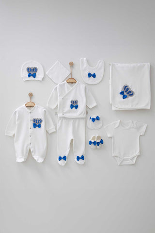 Henry Royal Blue Newborn Coming Home Set (10 pcs)