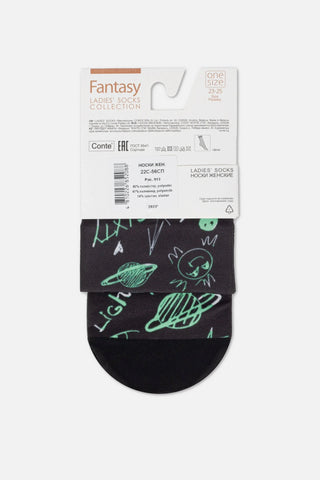 Dense Socks Conte Fantasy 913 - Moon Pattern - By Baano