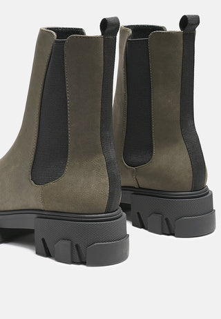 High Ankle Chunky Chelsea Boots