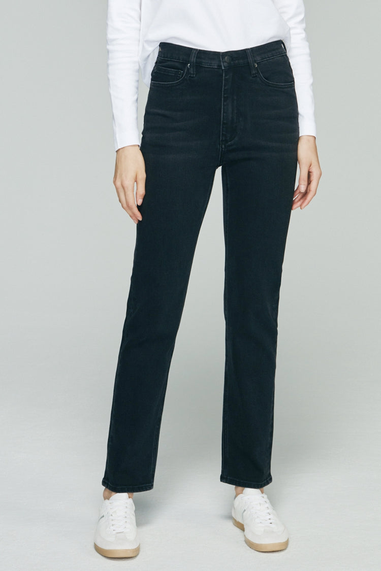 Two Shots High Rise Straight Crop Jeans HJ013 Hey Joanie