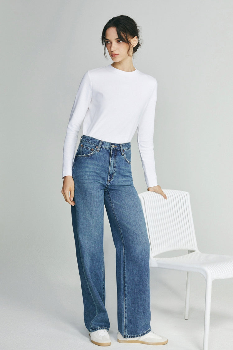 Coney Island Whitefish High Rise Wide Jeans HJ007 Hey Joanie