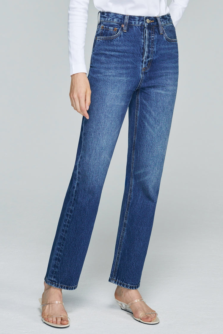 Manhattan High Rise Straight Ankle Jeans HJ160 Hey Joanie