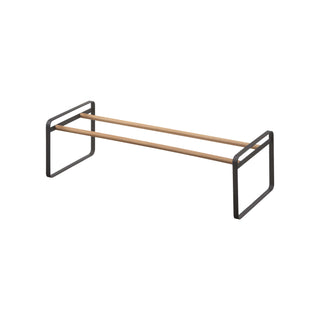 Stackable Shoe Rack (7" H)  - Steel + Wood - By Baano