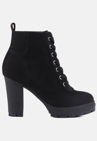 hollie high heel lace-up ankle boots