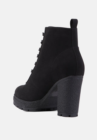 hollie high heel lace-up ankle boots