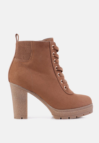 hollie high heel lace-up ankle boots