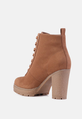 hollie high heel lace-up ankle boots