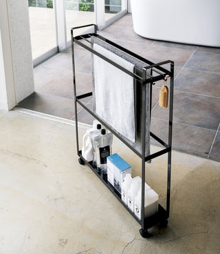 Rolling Towel Rack (33" H)  - Steel - By Baano