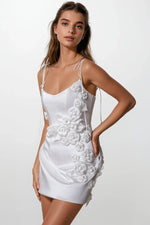 Hope 3D Floral Applique Mini Dress - By Baano