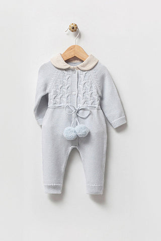 Lewis Baby Blue Newborn Coming Home Set / Linen Collar (5 pcs)