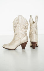 Houston Western Boots in Champagne Naughty Monkey